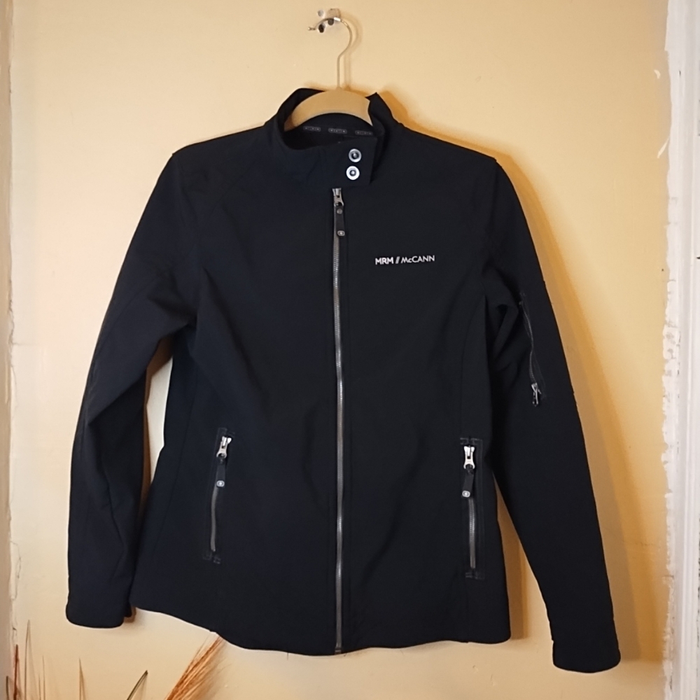 Ogio Womens Black Full Zip Performance Jacket LOG503 Medium Sporty Shell
